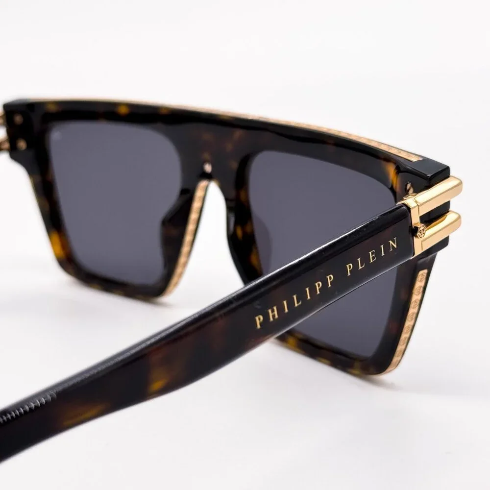 NEW PHILIPP PLEIN ICON SPP108M 0722 HAVANA UNISEX SUNGLASSES PHILIPP PLEIN